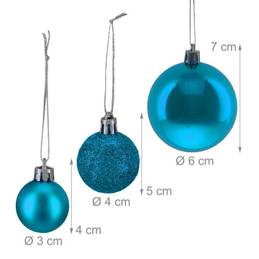 Relaxdays Set of 50 Christmas Baubles