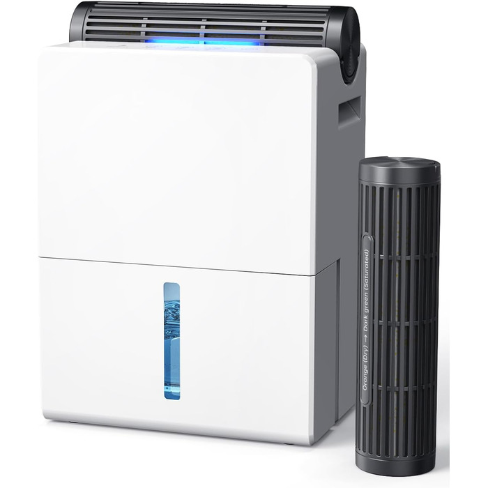Електричний осушувач повітря 2700 мл для дому, потужний та тихий, 800 мл/день, для кімнат до 20 м², нічний режим, таймер, автоматичне відтавання