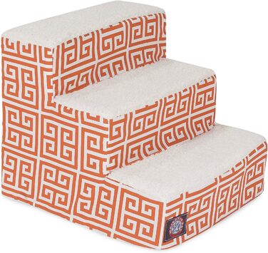 Сходинка для тварин Majestic Pet 3-ступенева блакитно-бірюзова з візерунком ланцюгів, для котів та собак