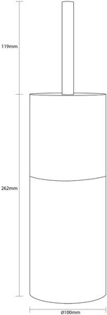 Набір для чищення унітазу Sealskin Doppio з натурального порцеляну, з алюмінієвою ручкою, без свердління, колір пісок, ручна робота