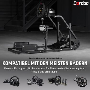 Ігровий кокпіт-симулятор Dardoo для керма та педалей Logitech та Thrustmaster