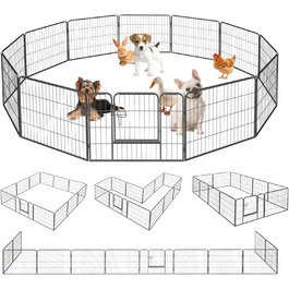 Металевий вольєр для цуценят та собак, забіг з 12 секцій, висота 60 см