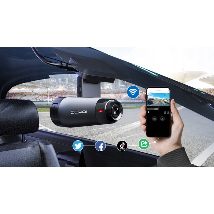Автомобільний відеореєстратор DDPAI N3 Pro з GPS, задньою камерою та комплектом Hardwire Kit