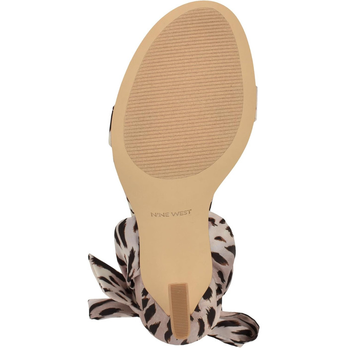 Босоніжки Nine West Kelsie на підборах, 39 EU, Леопардовий сатин (Light Natural Leopard Satin Multi 111)