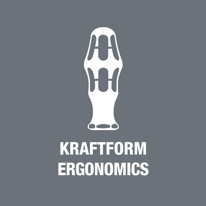 Набір викруток Wera 932/918/6 Kraftform Plus, 6 шт, ударостійкі, стамеска, з тримачем