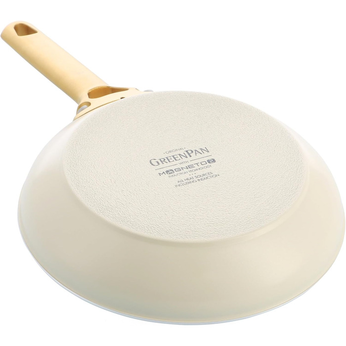 Набір посуду GreenPan Reserve з нержавіючою сталлю Hartelox, 10 предметів, з антипригарним покриттям, для індукційних плит, сумісний з духовкою, безпечний, кремовий