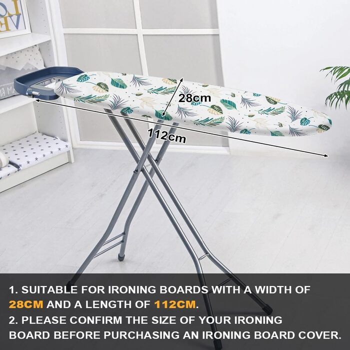 Набір для прасування, 110x35 см, бавовна, з гумкою, для прасування з парою, сірий