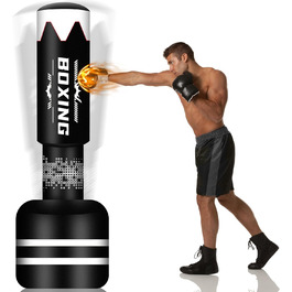 Надувний боксерський мішок для дорослих, стоячий боксерський мішок, самостійний мішок для кікбоксингу, обладнання для тренувань ММА, Муай Тай, фітнесу, стиль гантелі B