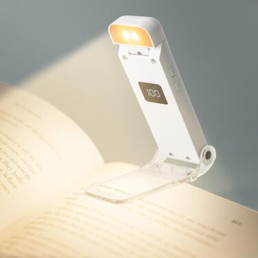 LED Кліпса-лампа для читання Nixtrve: 3 режими, 5 рівнів яскравості, USB-C, таймер, захист очей