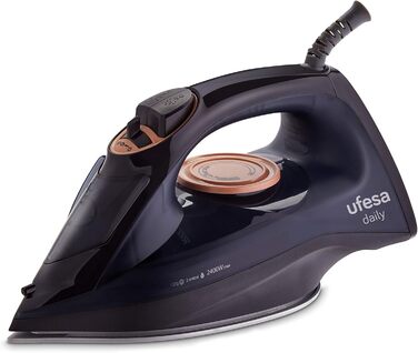 Праска відпарювач Ufesa Activa-Dampfbügeleisen PV1500C: керамічна підошва, 100 г паровість, Antitropfsystem, білий/блакитний