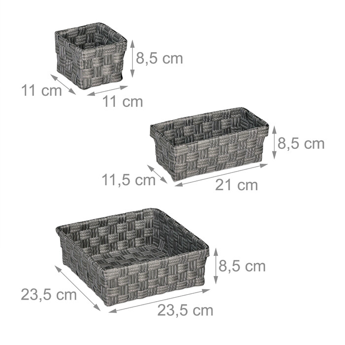 Relaxdays Storage Baskets, 4-Piece Set