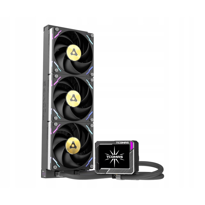 Система рідкого охолодження AIO TCOMAS LG700 PRO 360, 3200RPM, 3x120мм, Intel/AMD, Чорна