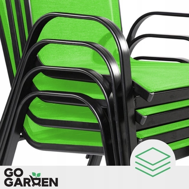 Садовий стілець GoGarden, метал, зелений