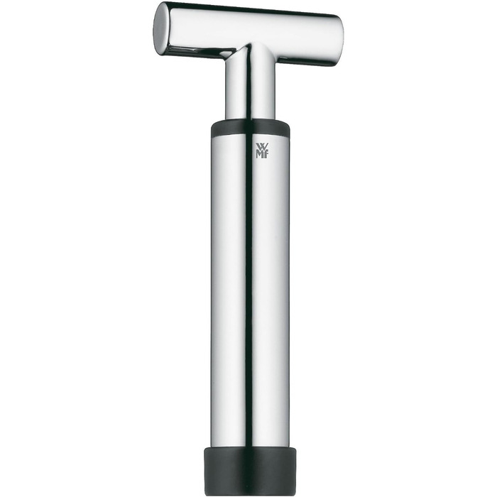 WMF Vino Wine Pump with 2 Closures, 15.8 cm, Cromargan Stainless Steel, Wine Saver, Vacuum Pump for Wine, Vacuum Pump, Oxidation Stopper