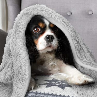 М'яка флісова підстилка для собак та котів Nobleza, 160 x 120 см (XXL, світло-сіра)