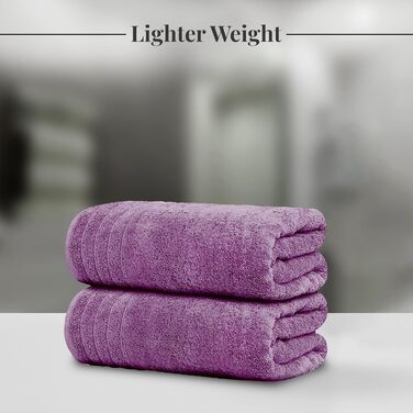 Набір махрових рушників Tens Towels з 100% бавовни, 8 предметів: 2 великі банні рушники, 2 рушники для рук та 4 серветки, гігроскопічні та швидкосохнучі, колір сливовий (фіолетовий)