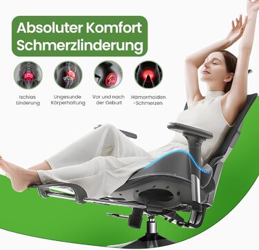 Подушка для сидіння з піни з пам'яті для куприкового болю, ергономічна подушка Coccyx для офісу, дому, авто та інвалідного візка, антиковзаюча основа (Сіра)