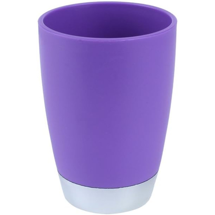 Bathroom and Toilet Set, 6-Piece Bathroom Accessory Set, with Cup, Toothbrush Holder, Soup Holder, Hand Sanitizer Bottle, Trash Can, Toilet Brush (Purple)