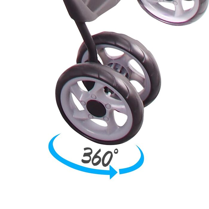 Дитяча коляска для тварин з замком, 4 колеса, кошик для зберігання, тримач для напоїв, для котів та собак