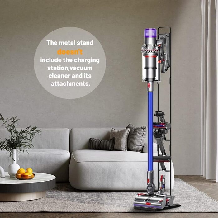 Підставка для пилососа Dyson Gen5 V15s/V15/V12 Slim/V11/V10/V8/V7/V6 на колесах, чорна - настінний тримач без свердління