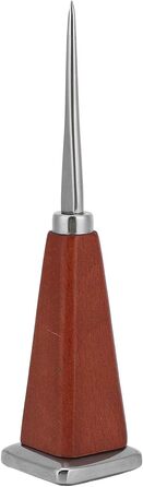 Nivvity Wooden Handle Ice Pick, Bartender Ice Pick, Stainless Steel Ice Pick with Wooden Handle Bartender Tool for Bars Restaurants (Single Prong Square Tail)