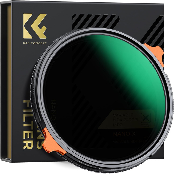Фільтр K&F Concept Nano-X 37mm 2-в-1: ND та CPL (ND4-ND64)