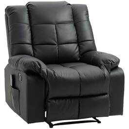 HOMCOM Recliner Chair, Faux Leather, 160 kg Weight Capacity, Electric Stressless Style Recliner, Black