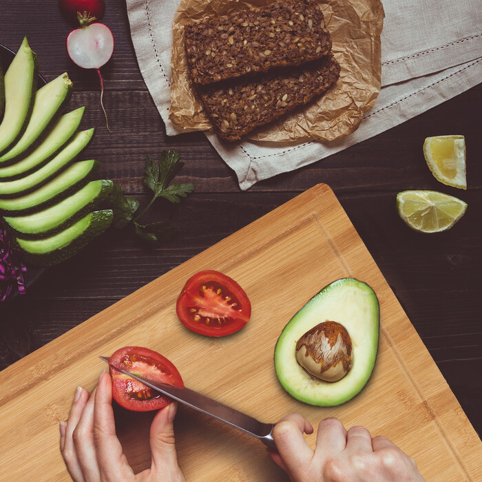 Relaxdays Cutting Board with Edge Stop