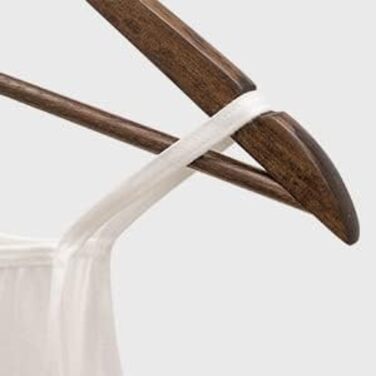 Вішалка для одягу Evolluxi Lotus з масивного дерева, для сорочок та жакетів, обертовий гачок, (Retro), горіх, 10 шт.