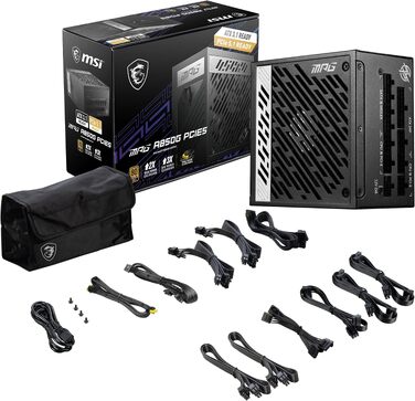Блок живлення MSI MPG A1000G PCIE5 1000W, 80 Plus Gold, ATX 3.0, PCIe 5.0, повністю модульний