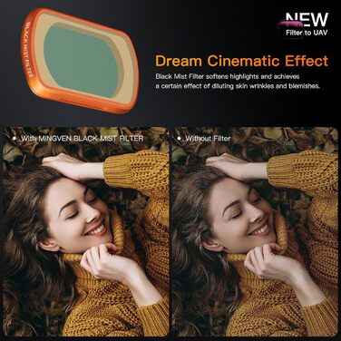 Набір ND-фільтрів MINGVEN для DJI Osmo Pocket 3 Creator Combo: CPL, UV, VND2-32, VND64-512, Black Mist.