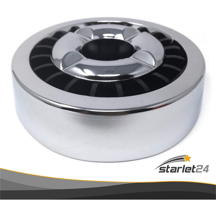 Starlet24 Glutton Ashtray for Outdoors, Windproof Ashtray Metal Ascher Ashtray Stable Round Flat (5x Silver)