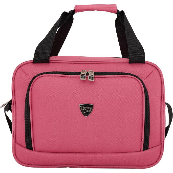 Валіза Travelers Club Chicago Hardside Розширювана Спіннер 20' Carry-On (Набір з 5 шт, Рожевий)