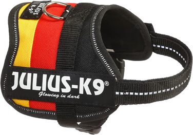 Шлейка для собак K9 Powergeschirr, розмір /2, неонова (S/Mini, з прапором Німеччини)