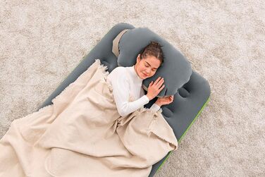 Надувний матрац Bestway Roll & Relax Twin 188x99x22 см, сірий, для відпочинку
