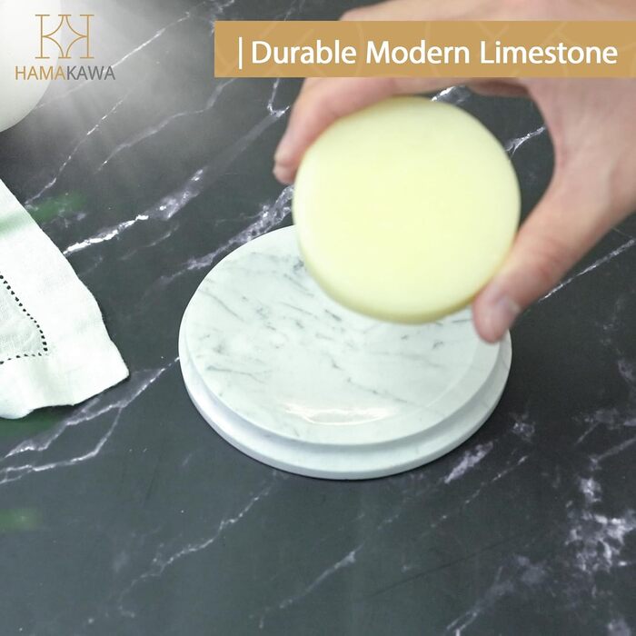 Нержавійна миска для мила Naturmarmor з темного коричневого кольору, прямокутна, 12x9 см, з натурального каменю, для душу та ванни, сучасний тримач для мила, підставка для мила, для ванної кімнати, кухні, з каменю Carrara White