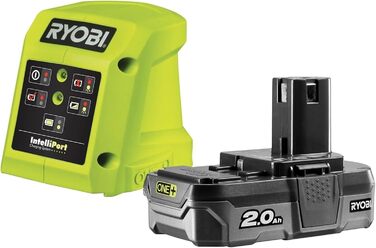 RYOBI 18V ONE+ акумуляторний ударний дриль-шуруповерт R18PD32-1C20G (2 швидкості, 50Nm, 24 ступ. крутного моменту, металевий патрон 13мм, 1x 2.0Ah акумулятор, зарядний пристрій) Generation 2 – безщітковий двигун