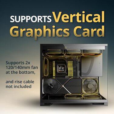 Корпус для ПК Geometric Future M5 з загартованим склом, Mid Tower, E-ATX/ATX, чорно-сірий, сталь 1.2mm, Type C, без інструментів, підтримка радіатора 420/360, подвійний відсік