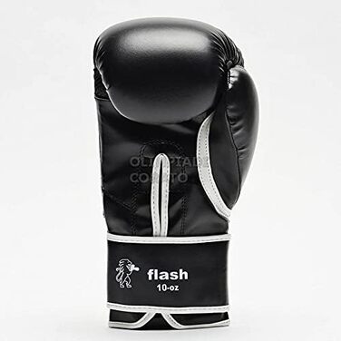 Боксерські рукавички Leone Flash-Box, чорні, унісекс, розмір 10M (жіночий)