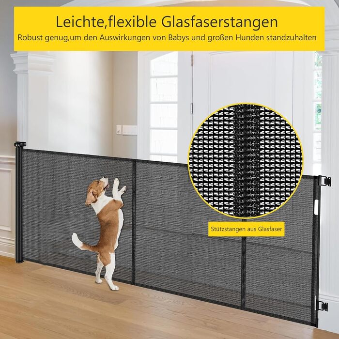 Захисний бар'єр для дитячих воріт, захист від падіння з драбини, 300 см, чорний