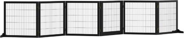 Захисне ґратка для собак PawHut - регульоване, вільне стояння, 70H x 432B см, 6 панелей, чорний