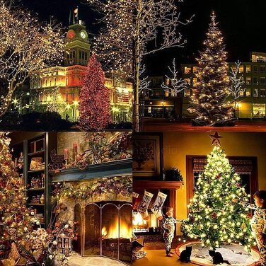 Ланцюжок прикрас MAGGIFT 20м 200 LED з вилкою/пультом/таймером/диммуванням, вологостійкий, тепле біле світло, для прикраси ялинки та декору, зовнішнє використання