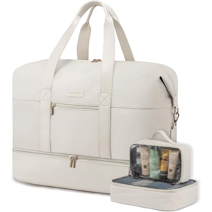 Сумка-трансформер LOVEVOOK для подорожей: велика дорожня сумка-шопер 60L з відділенням для взуття, водонепроникна, 55x42x25см