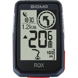 Велокомп'ютер SIGMA ROX 2.0 GPS, бездротовий, чорний, навігація, сумісний з електровелосипедом, USB-C, ANT+, BLE, водонепроникний IPX7, легке встановлення, велотахометр