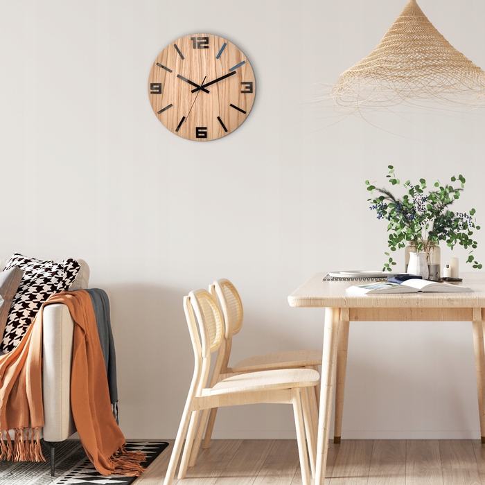 Настінний годинник ModernClock, чорний, 33 см