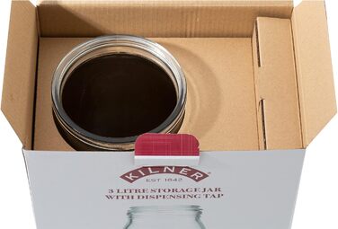 Диспенсер для напоїв KILNER 3 л із краном, скляний, герметичний, для вечірок і щоденного використання