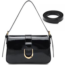 Сумка жіноча через плече (крос-боді) PU шкіра, маленька чорна сумка-шопер для повсякденного використання, роботи та відпочинку