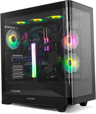 Корпус ПК NOX Xtreme Products HUMMER ETHER BK – білий, ATX/Micro-ATX/ITX, Midi-Tower з сіткою на передній та верхній панелі, скляна бокова панель, 3 x 140 мм вентилятори, підтримка до 10 вентиляторів, USB-C/USB 3.0