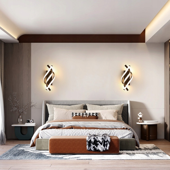 Стіна LED-бра для спальні та вітальні, 22 Вт, 3000К