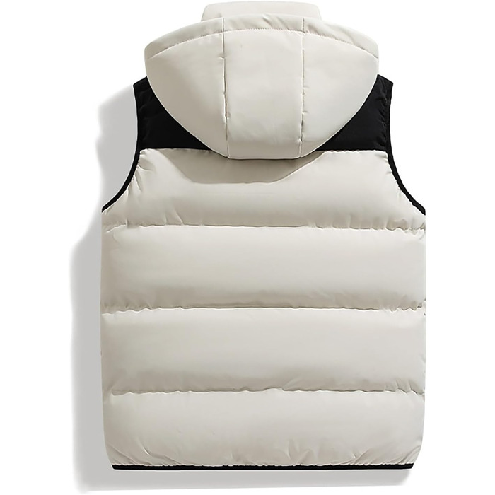 Чоловіча пухова жилетка з капюшоном, тепла безрукавна куртка для зими та активного відпочинку (4XL, хакі)